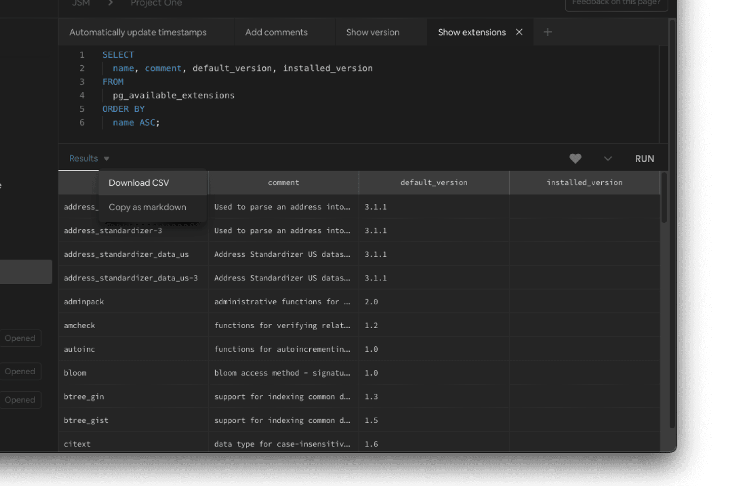 Export to CSV